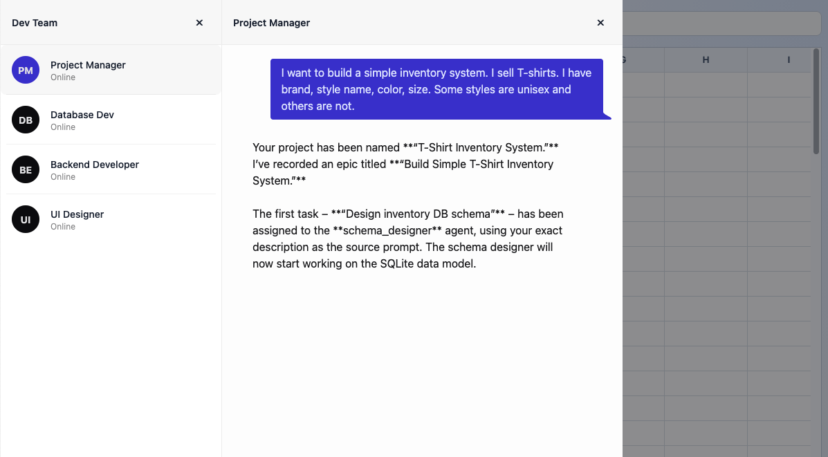 Project manager agent